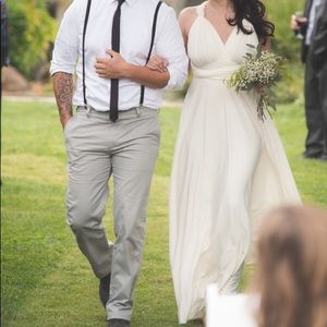 Ivory dress with bandeau